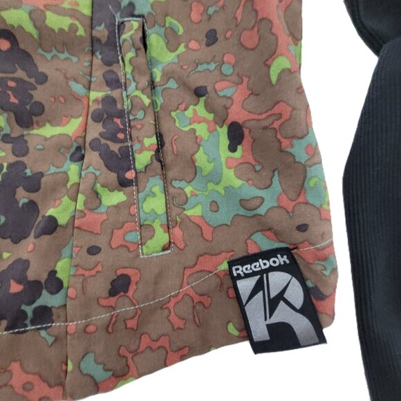 REEBOK x ALICIA KEYS RARE Camo Military Cargo Reptile Cropped Jacket Moto HTF - Picture 10 of 16